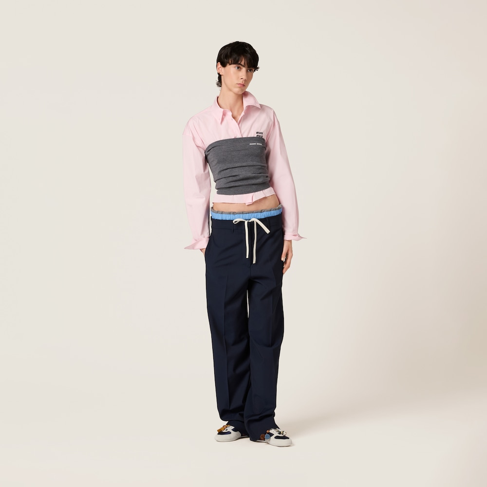 Miu Miu Superfine wool pants Navy