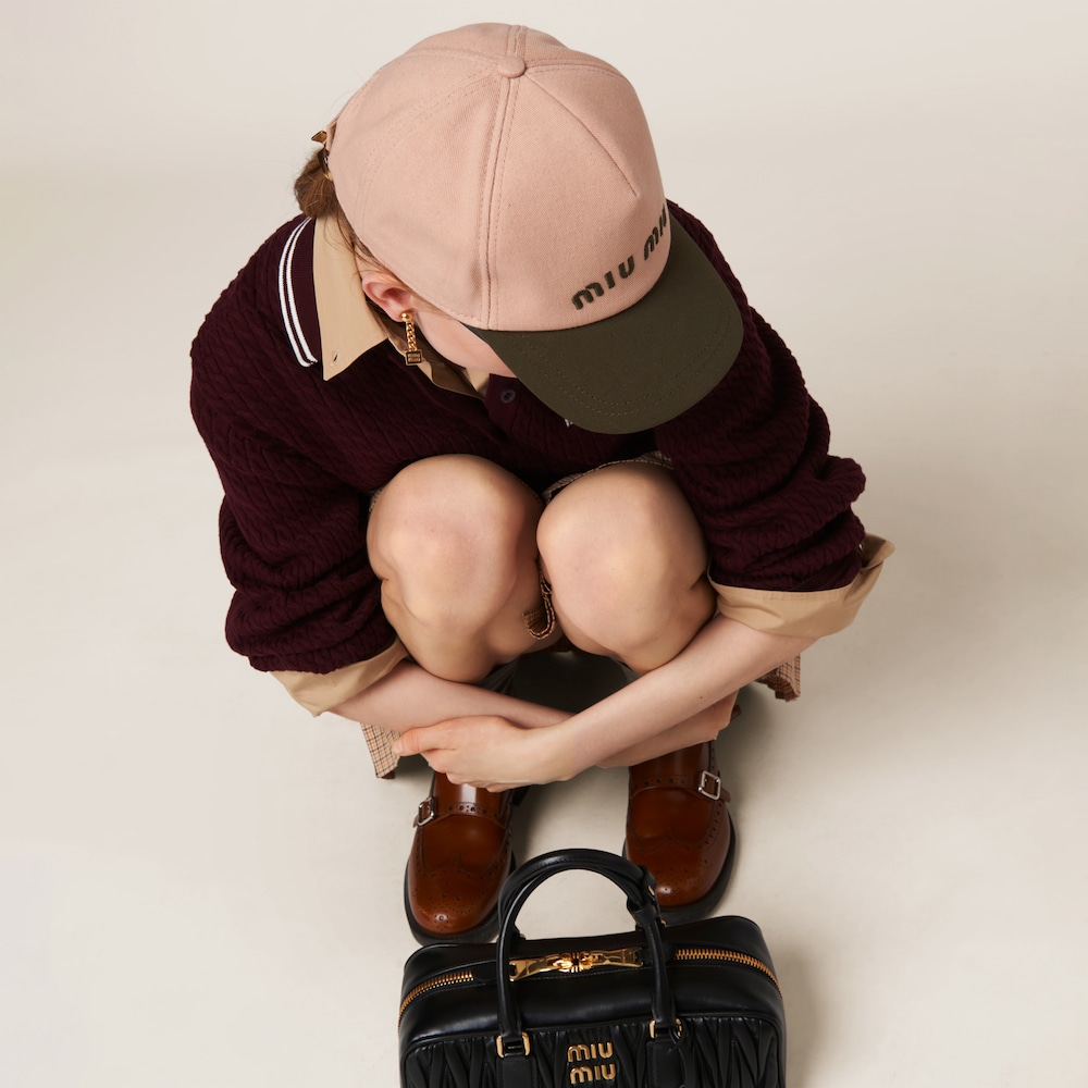 Miu Miu Drill baseball cap - Orchid Pink/Military