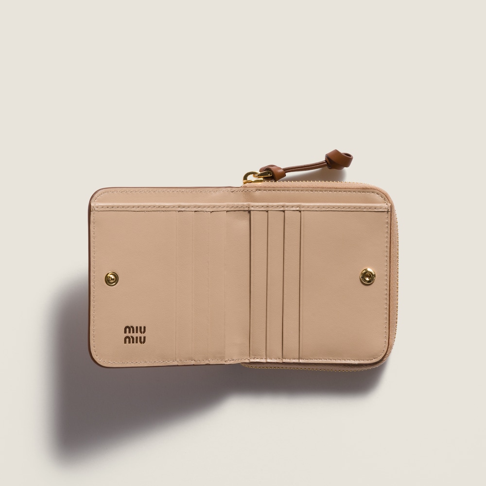 Miu Miu Small leather wallet Cord / Cognac
