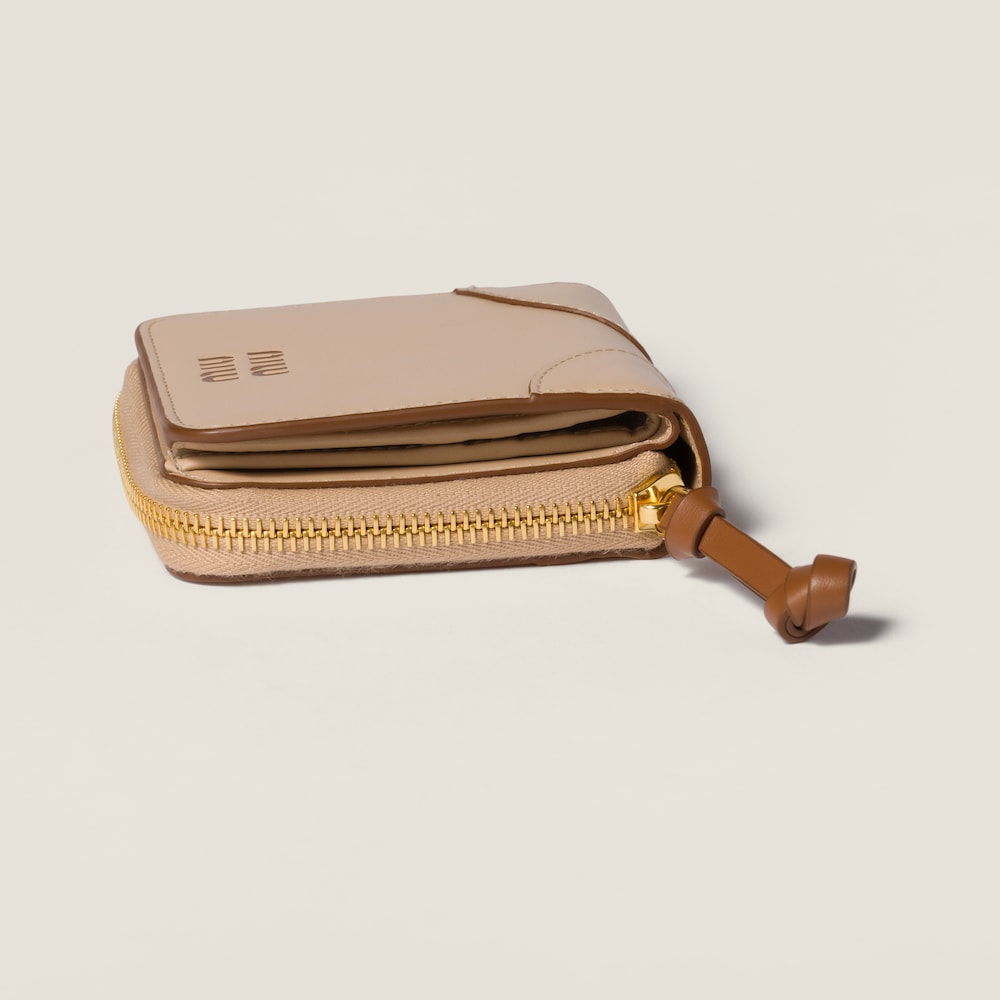 Miu Miu Small leather wallet Cord / Cognac