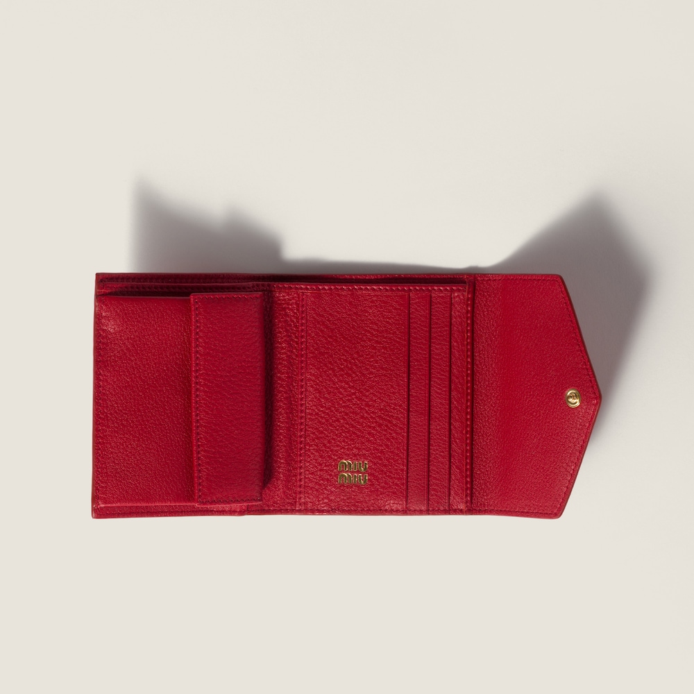 Miu Miu Small leather wallet Red