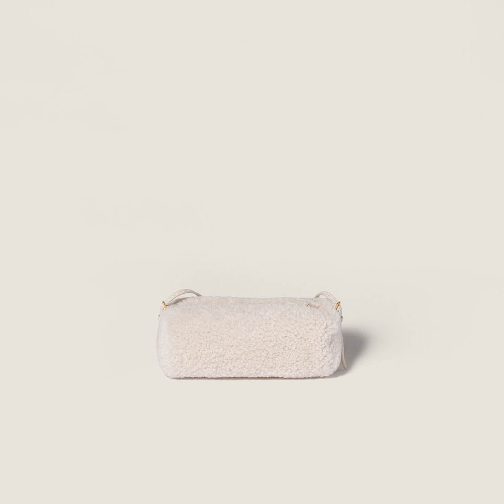 Miu Miu Shearling Pouch - Ivory