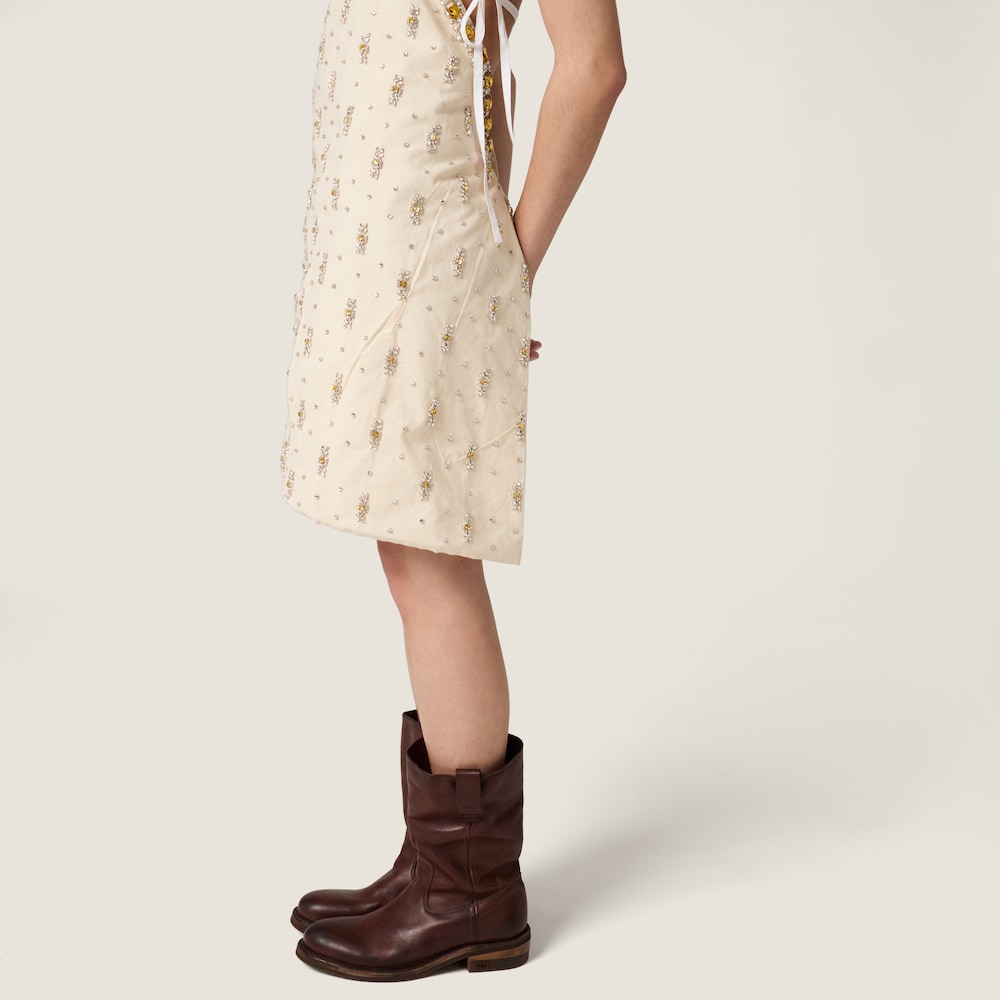 Miu Miu Calf leather booties Coffee