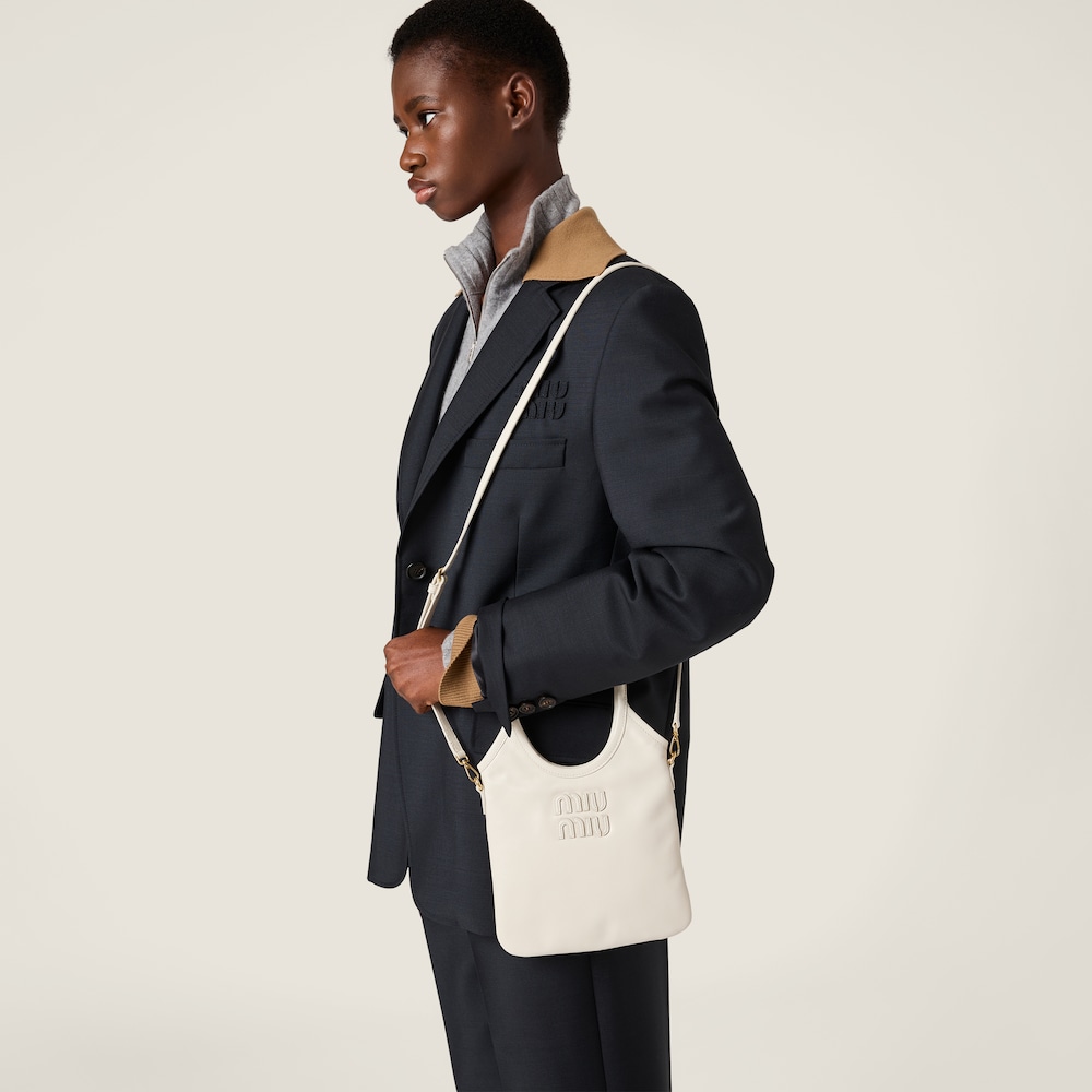 Miu Miu Ivy leather handbag White