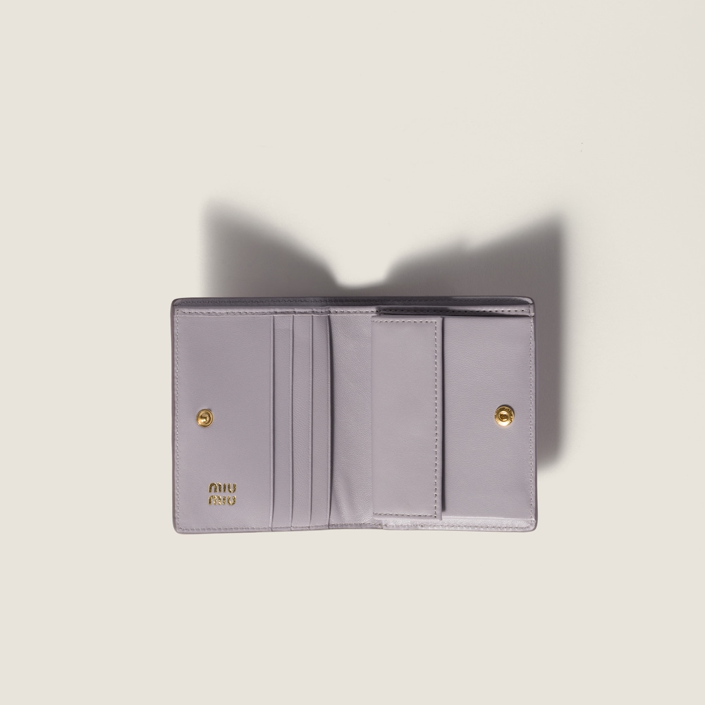 Miu Miu Small Ayers leather wallet Wisteria