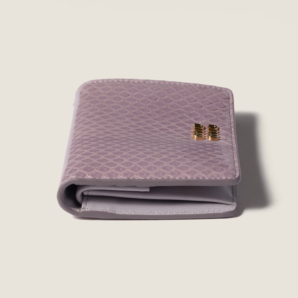 Miu Miu Small Ayers leather wallet Wisteria