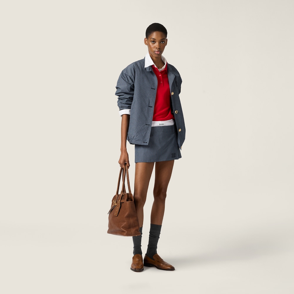 Miu Miu Wool knit polo shirt Red