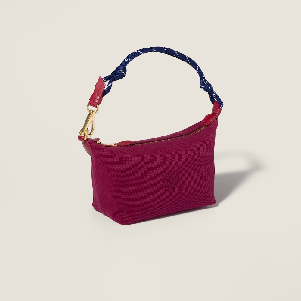 Miu Miu Gabardine pouch - Cherry/Baltic Blue