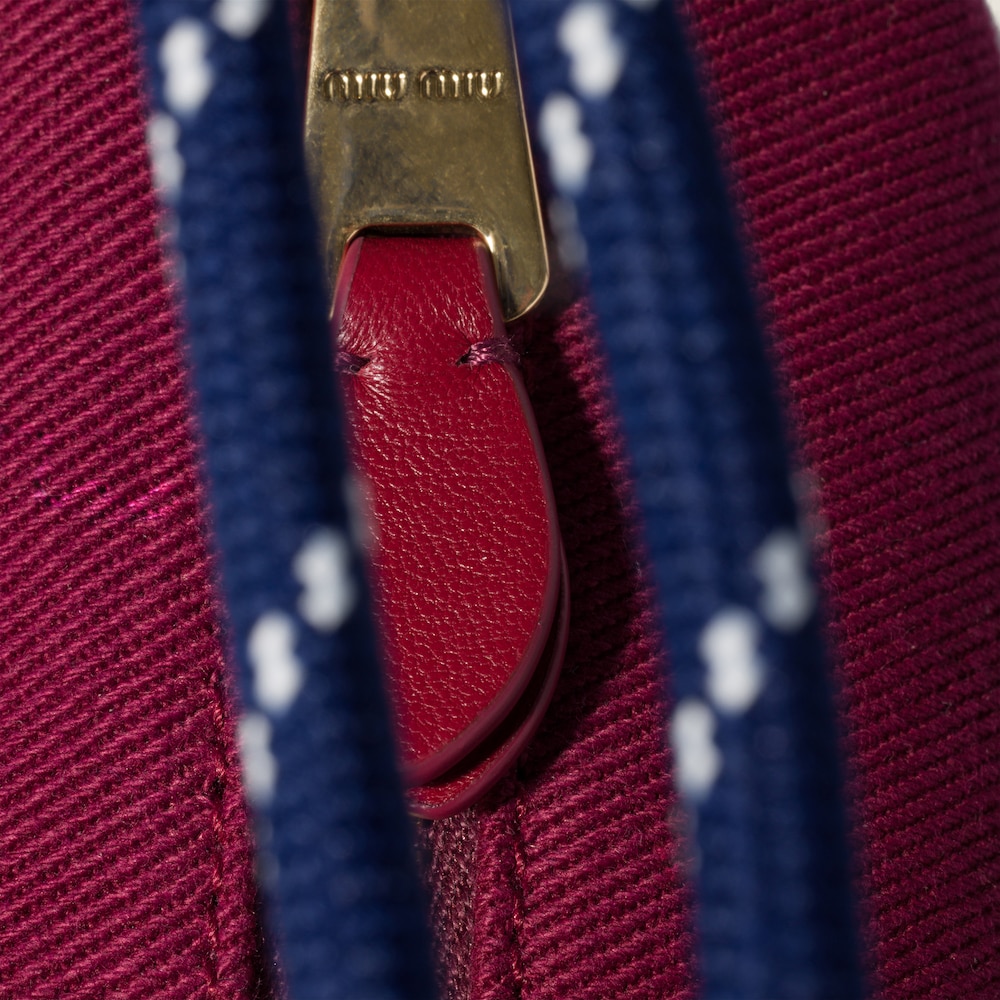 Miu Miu Gabardine pouch - Cherry/Baltic Blue