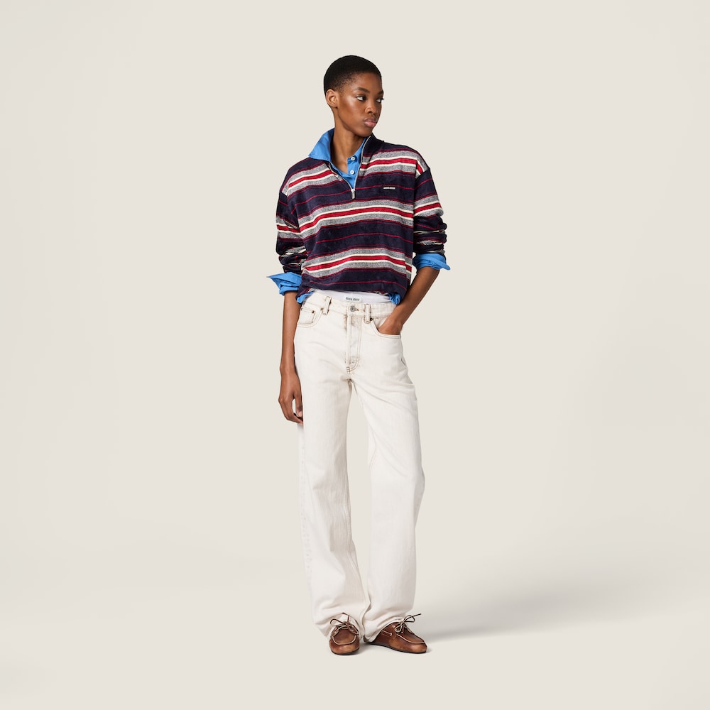 Miu Miu Five-pocket denim jeans White