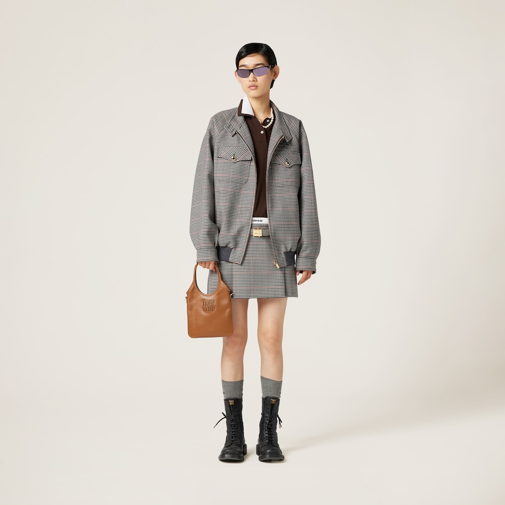 Miu Miu Ivy leather handbag Cognac