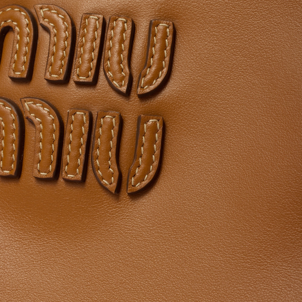 Miu Miu Ivy leather handbag Cognac