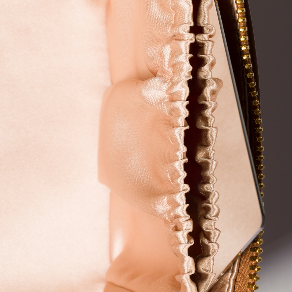 Miu Miu Leather beauty case - Cognac