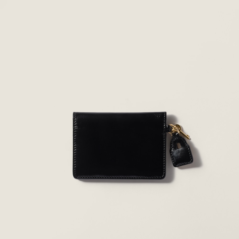Miu Miu Leather card holder Black