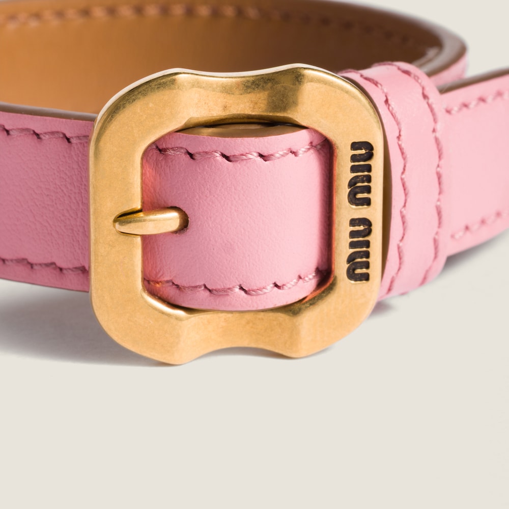 Miu Miu Leather bracelet Petal Pink / Caramel