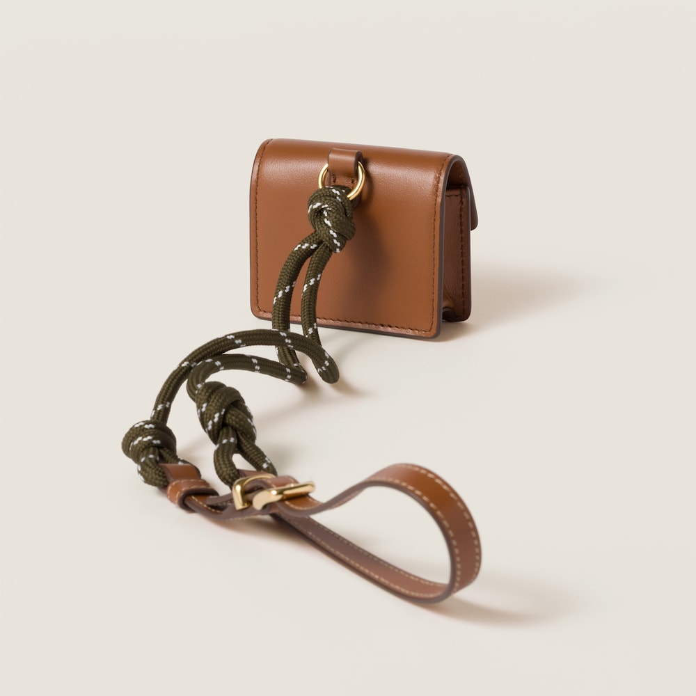 Miu Miu Leather and cord trick - Cognac/Forest Green