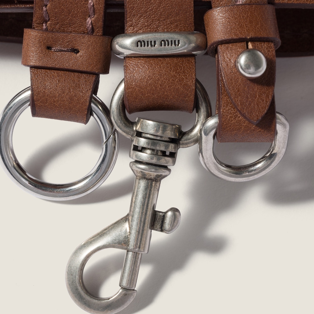 Miu Miu Leather belt - Tobacco