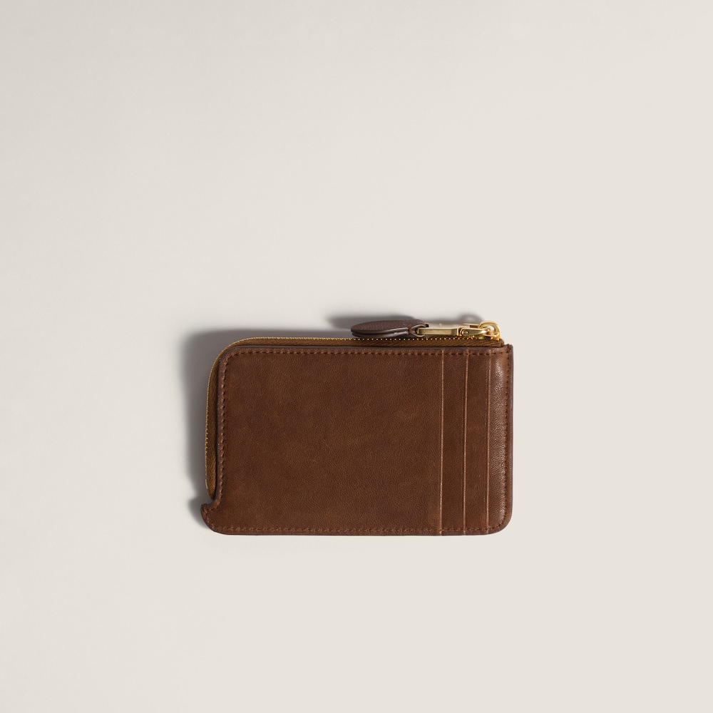 Miu Miu Nappa leather envelope card holder Oak