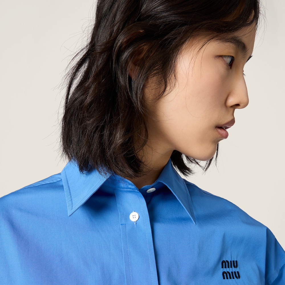 Miu Miu Poplin shirt Periwinkle Blue