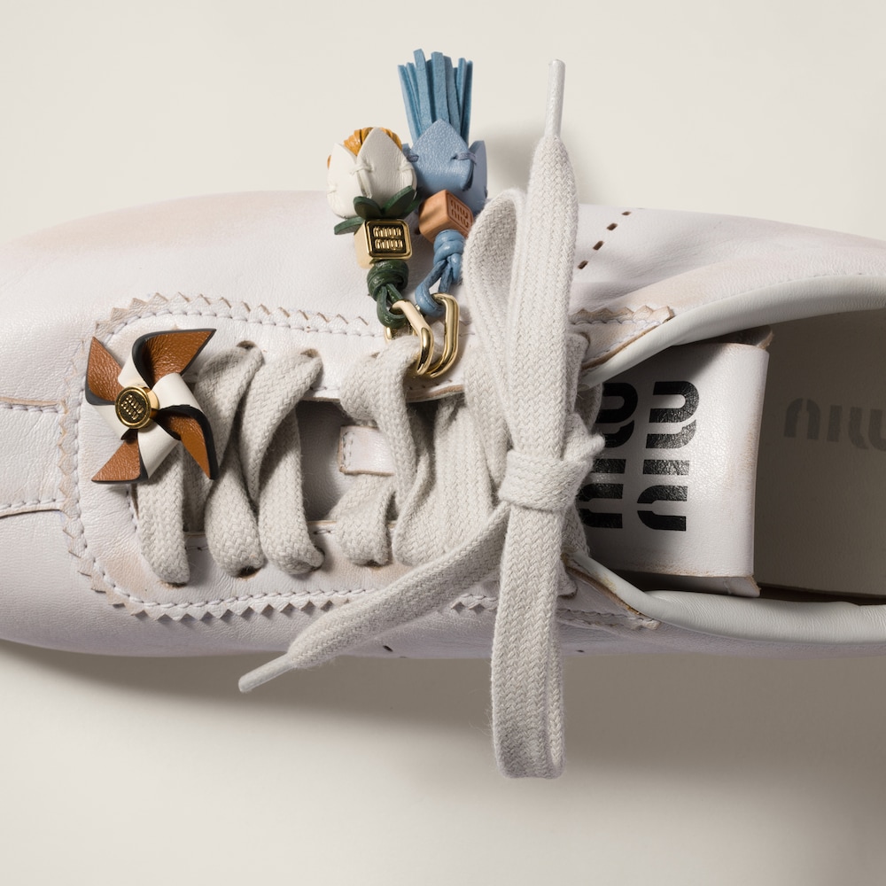 Miu Miu Leather micro trick - Astral Blue