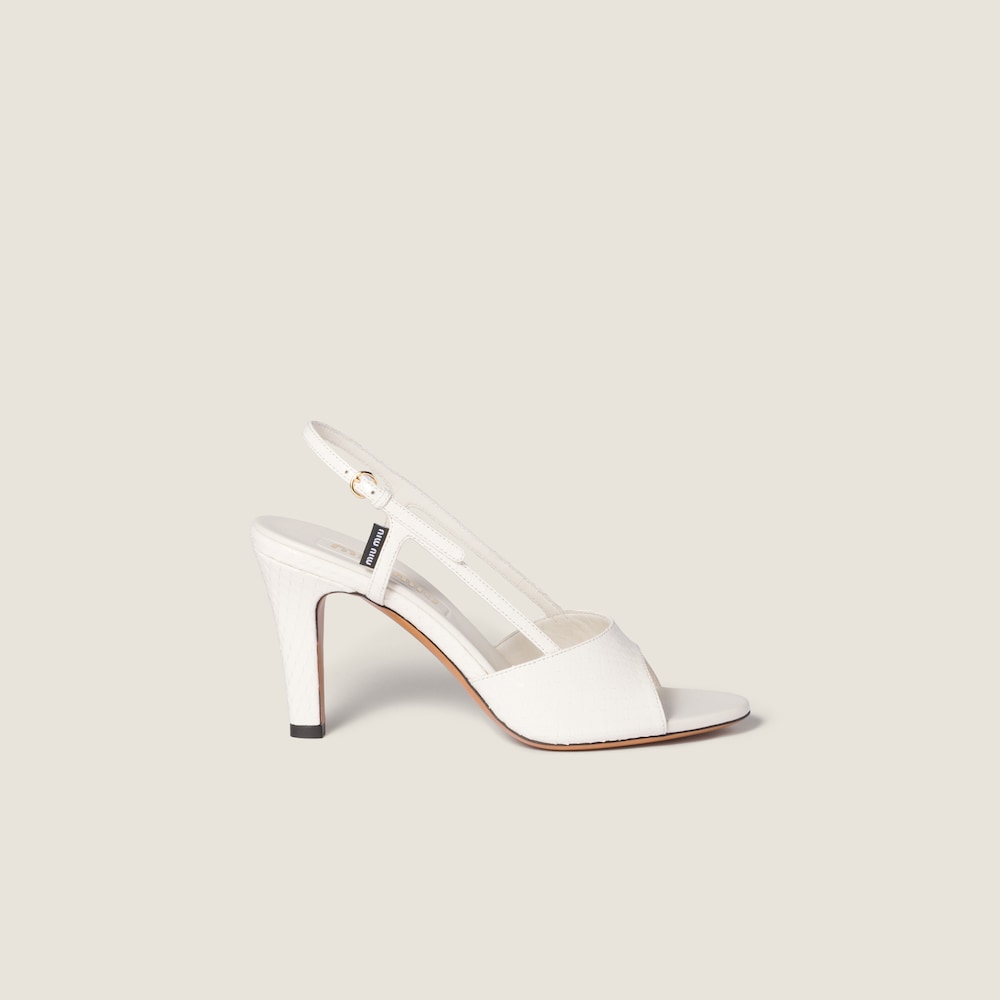Miu Miu Ayers slingback sandals White