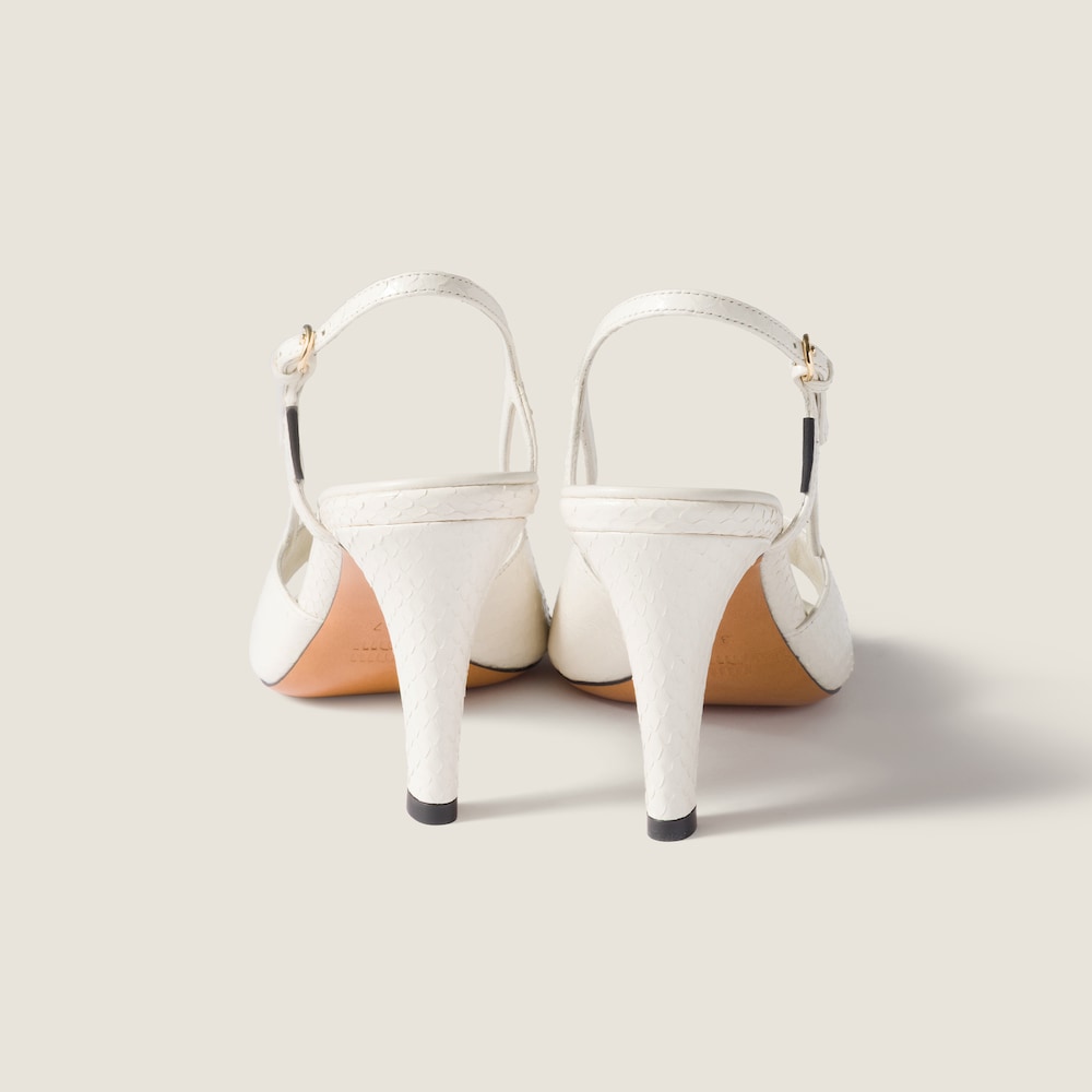 Miu Miu Ayers slingback sandals White