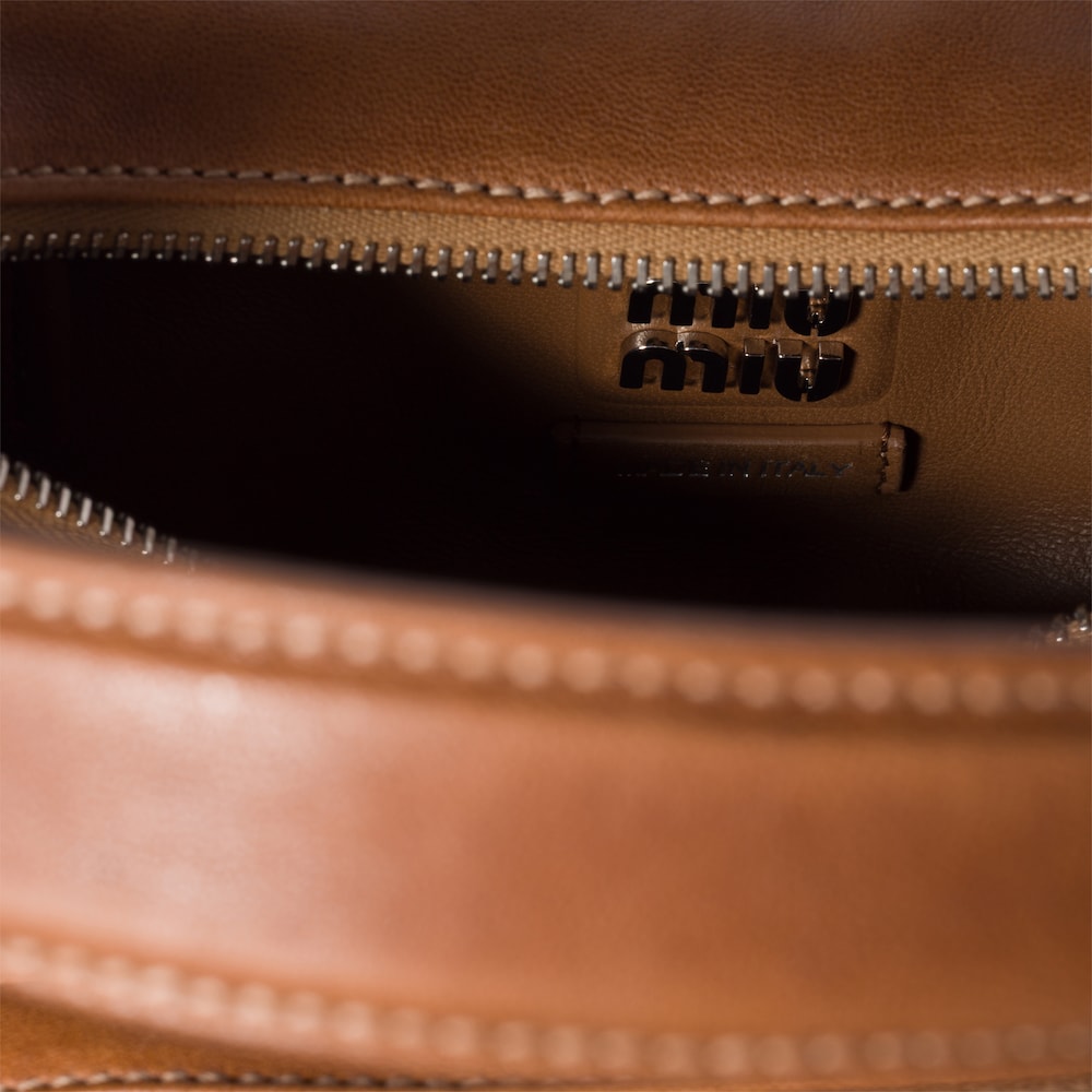 Miu Miu Pocket nappa leather bag Caramel