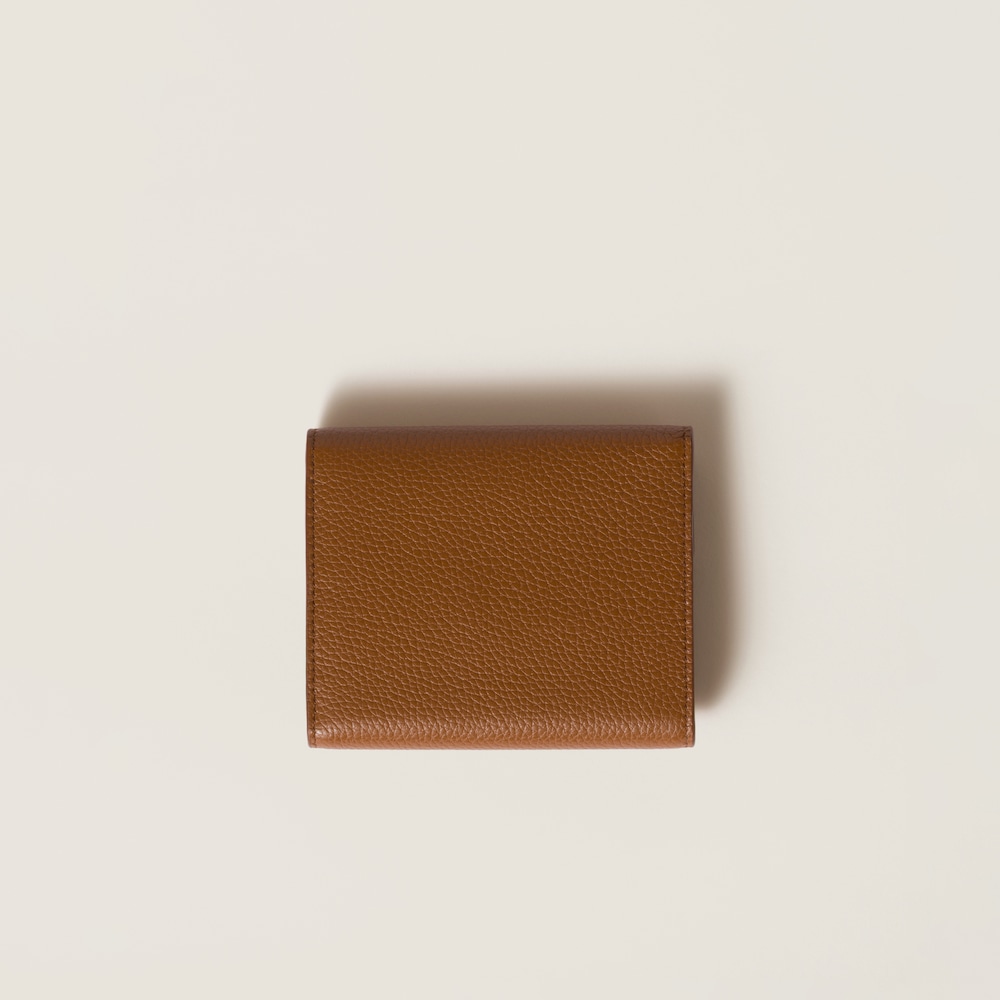 Miu Miu Small leather wallet Cognac