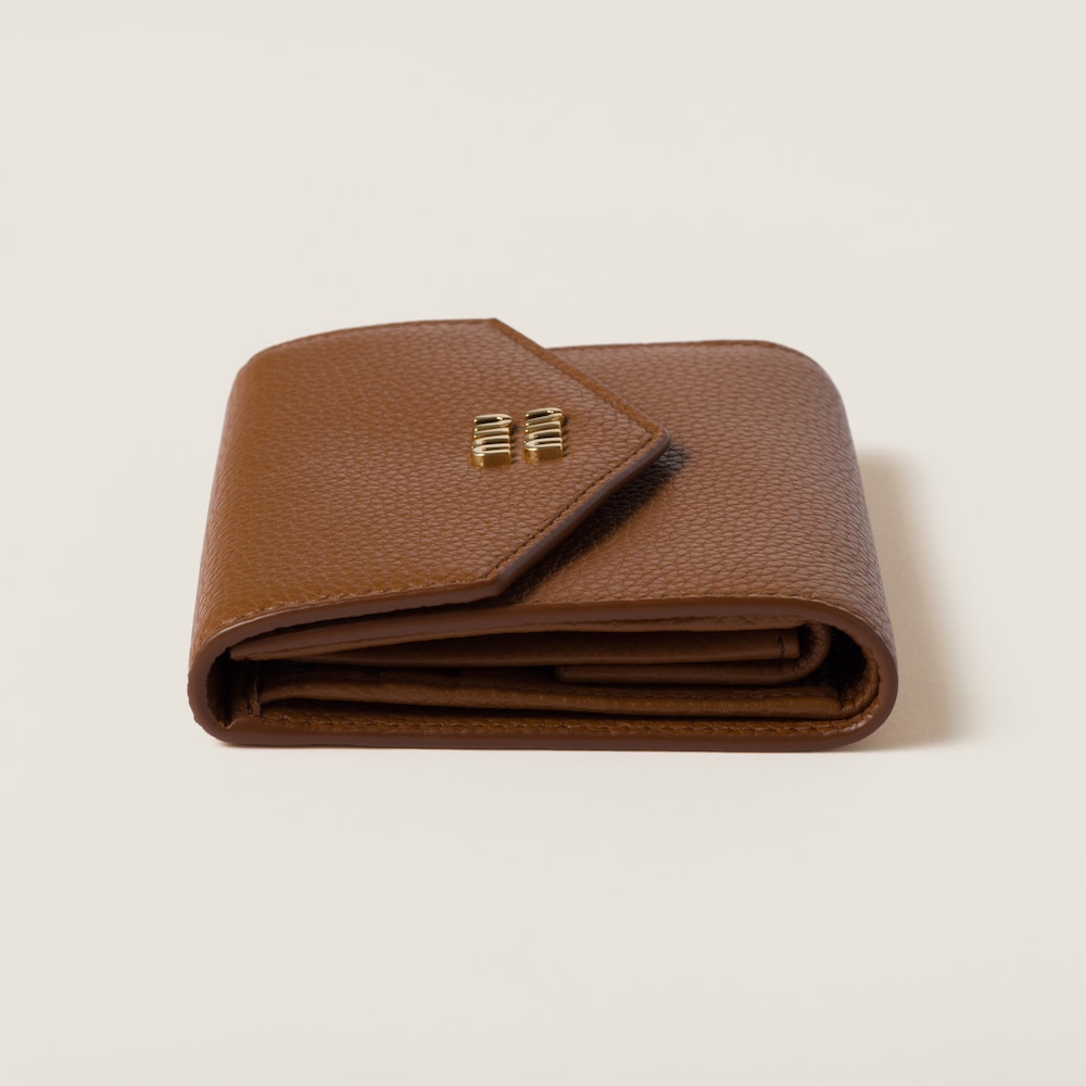 Miu Miu Small leather wallet Cognac