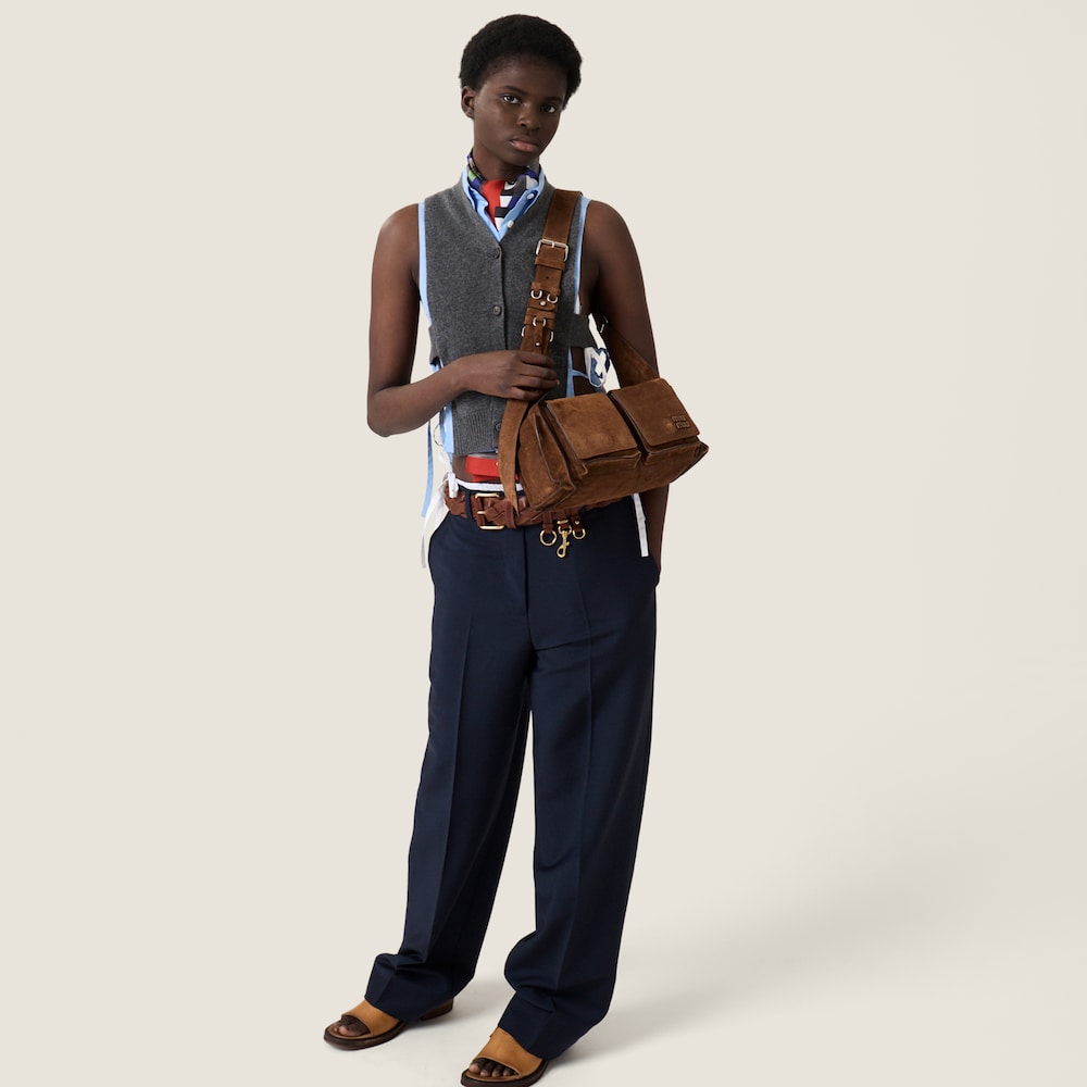 Miu Miu Cashmere cardigan vest Slate Gray