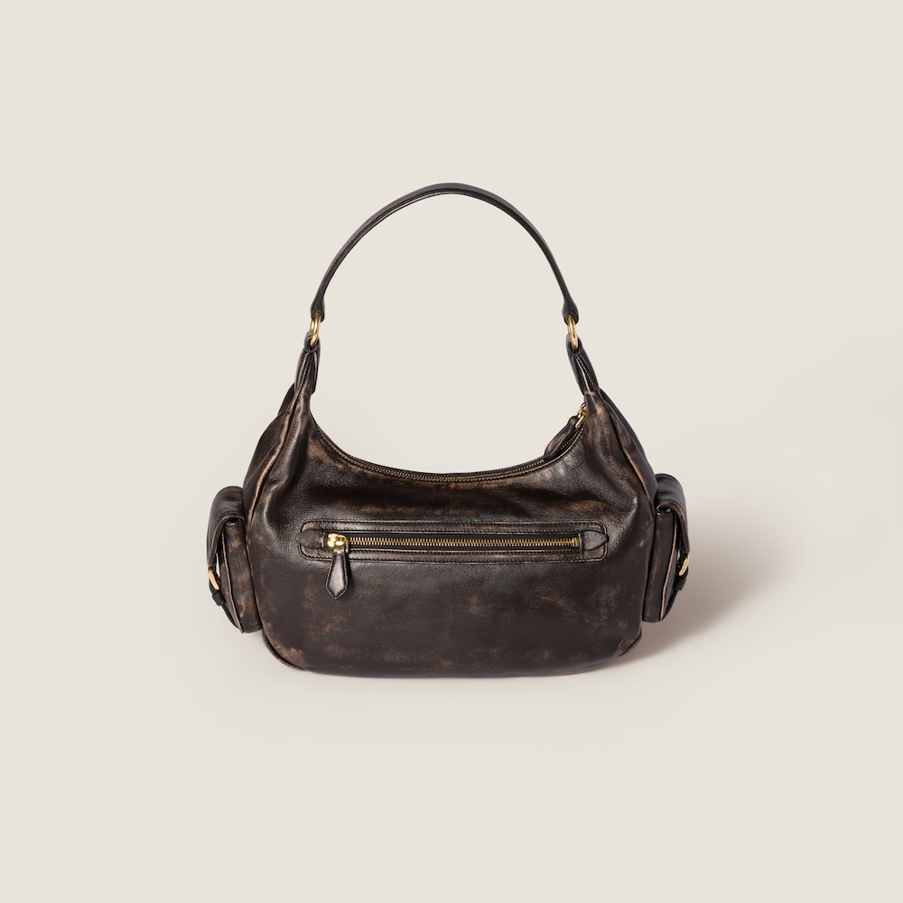 Miu Miu Pocket nappa leather bag Coffee