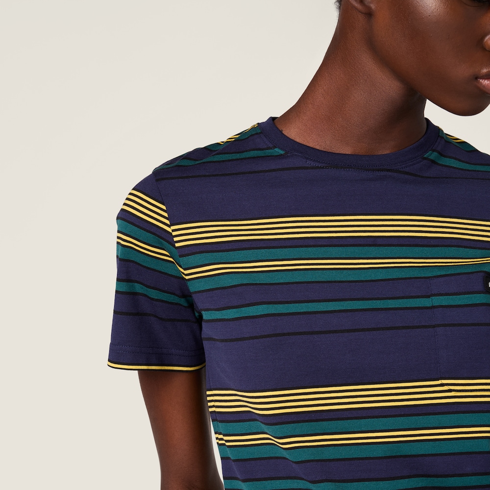 Miu Miu Striped jersey T-shirt Blue / Bottle