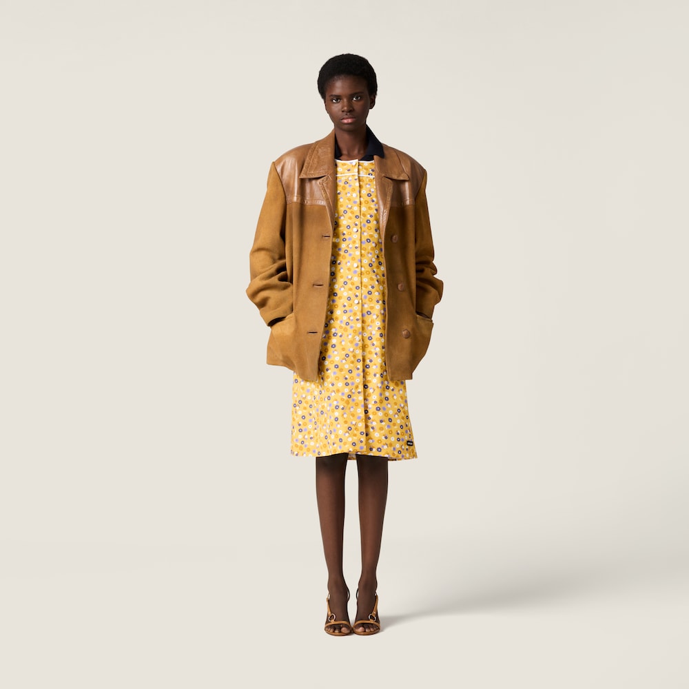 Miu Miu Suede jacket Light Tan