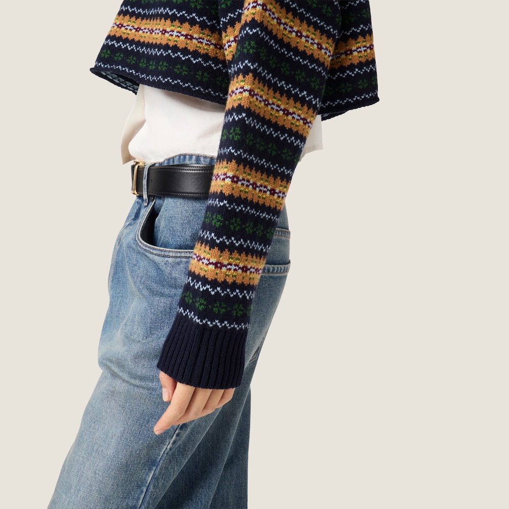 Miu Miu Wool V-neck sweater Navy