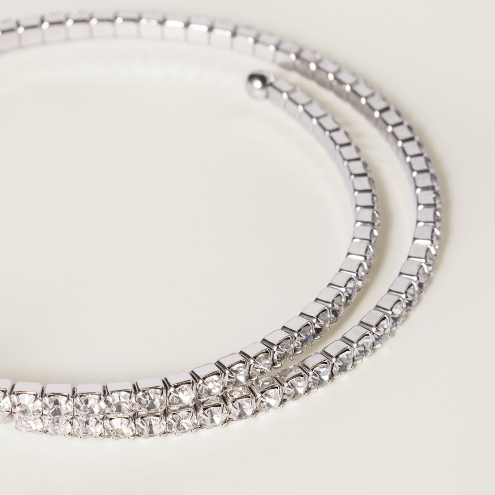 Miu Miu Crystal necklace Steel / Crystal