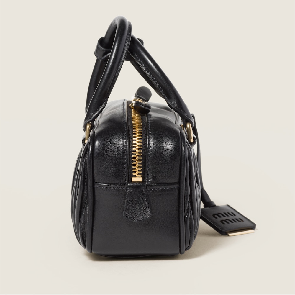 Miu Miu Arcadie matelassé nappa leather bag Black