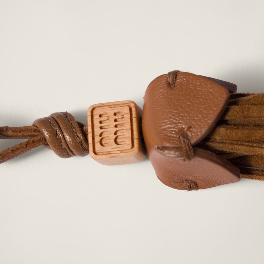 Miu Miu Leather micro trick - Cognac