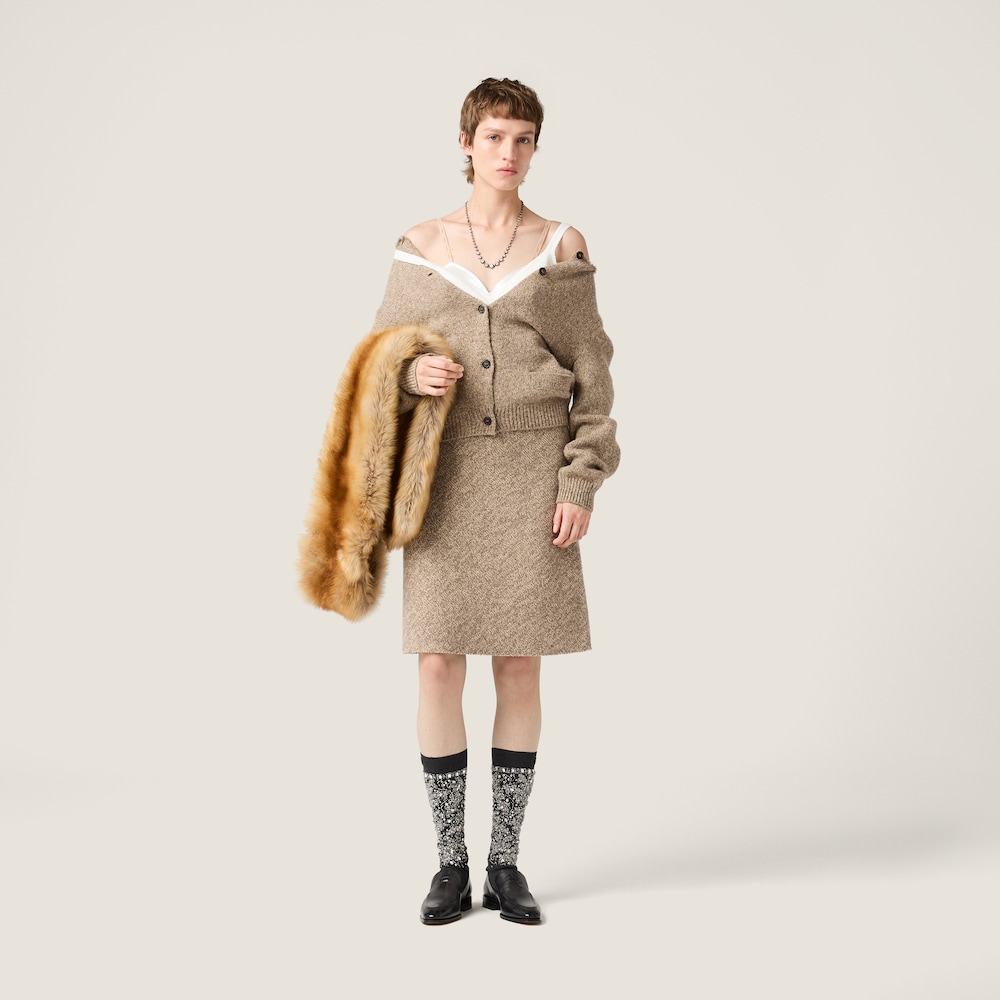 Miu Miu Wool knit skirt Cord