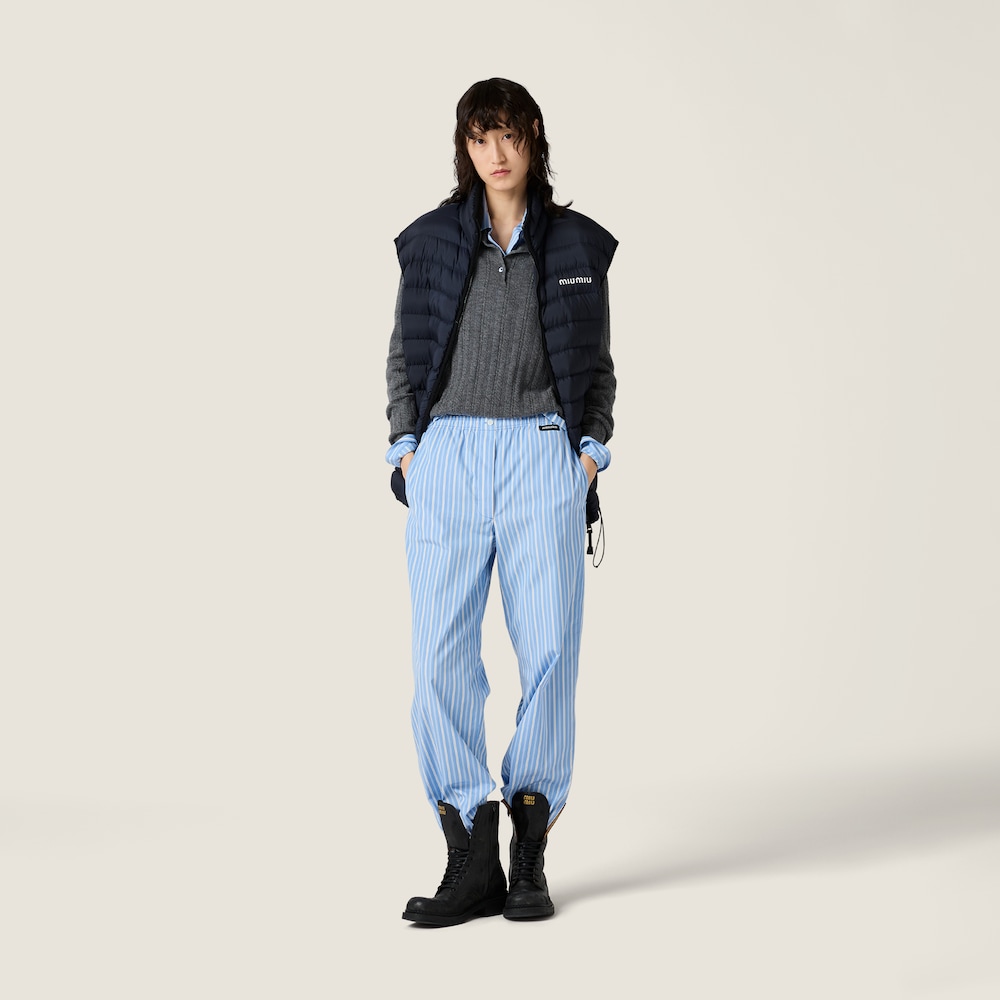 Miu Miu Cashmere polo sweater Slate Gray