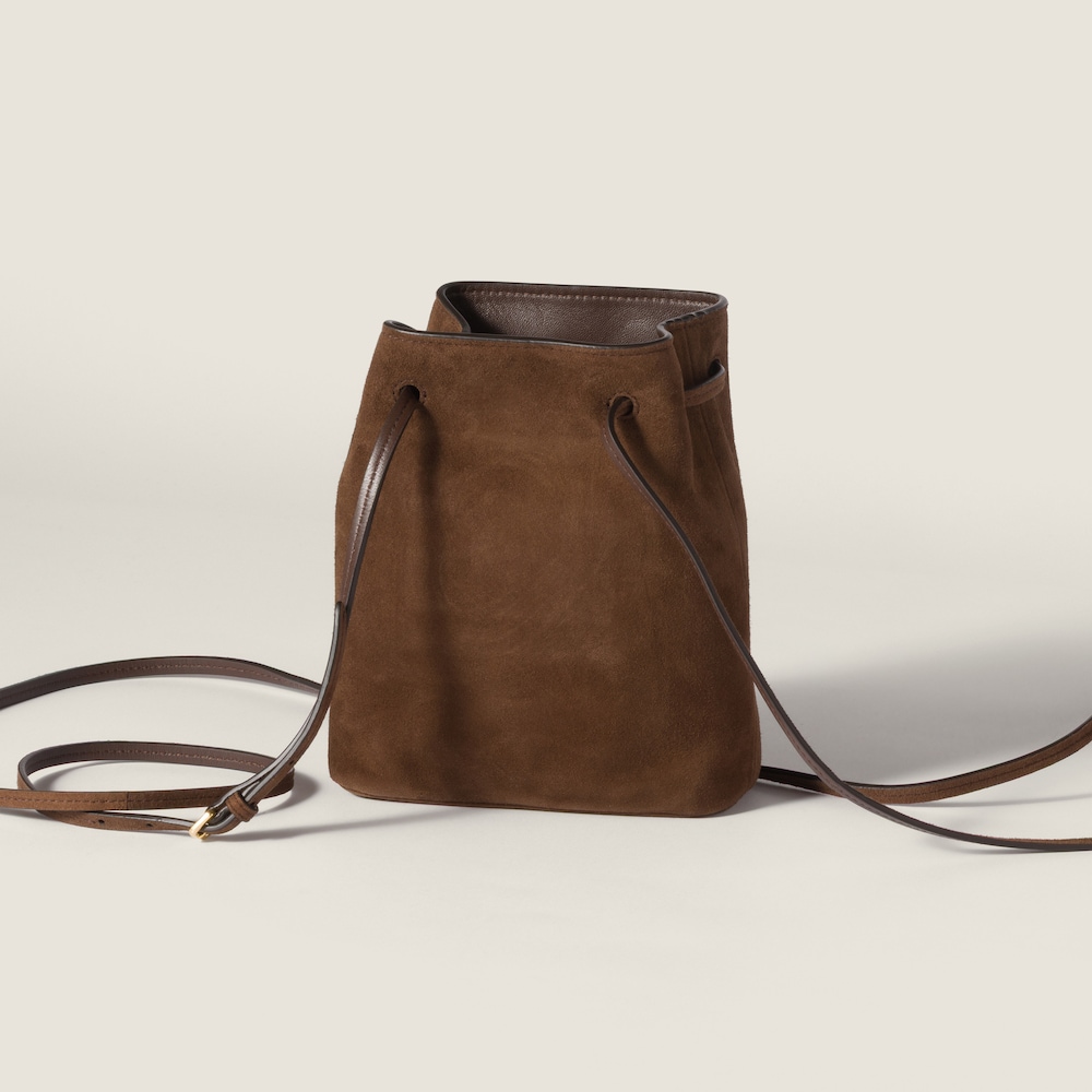 Miu Miu Suede pouch - Cocoa Brown