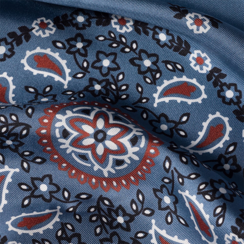 Miu Miu Printed silk scarf - Aviator Blue