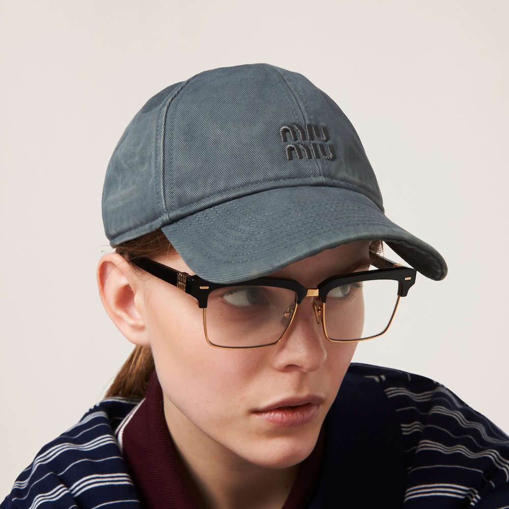 Miu Miu Drill baseball cap - Grey