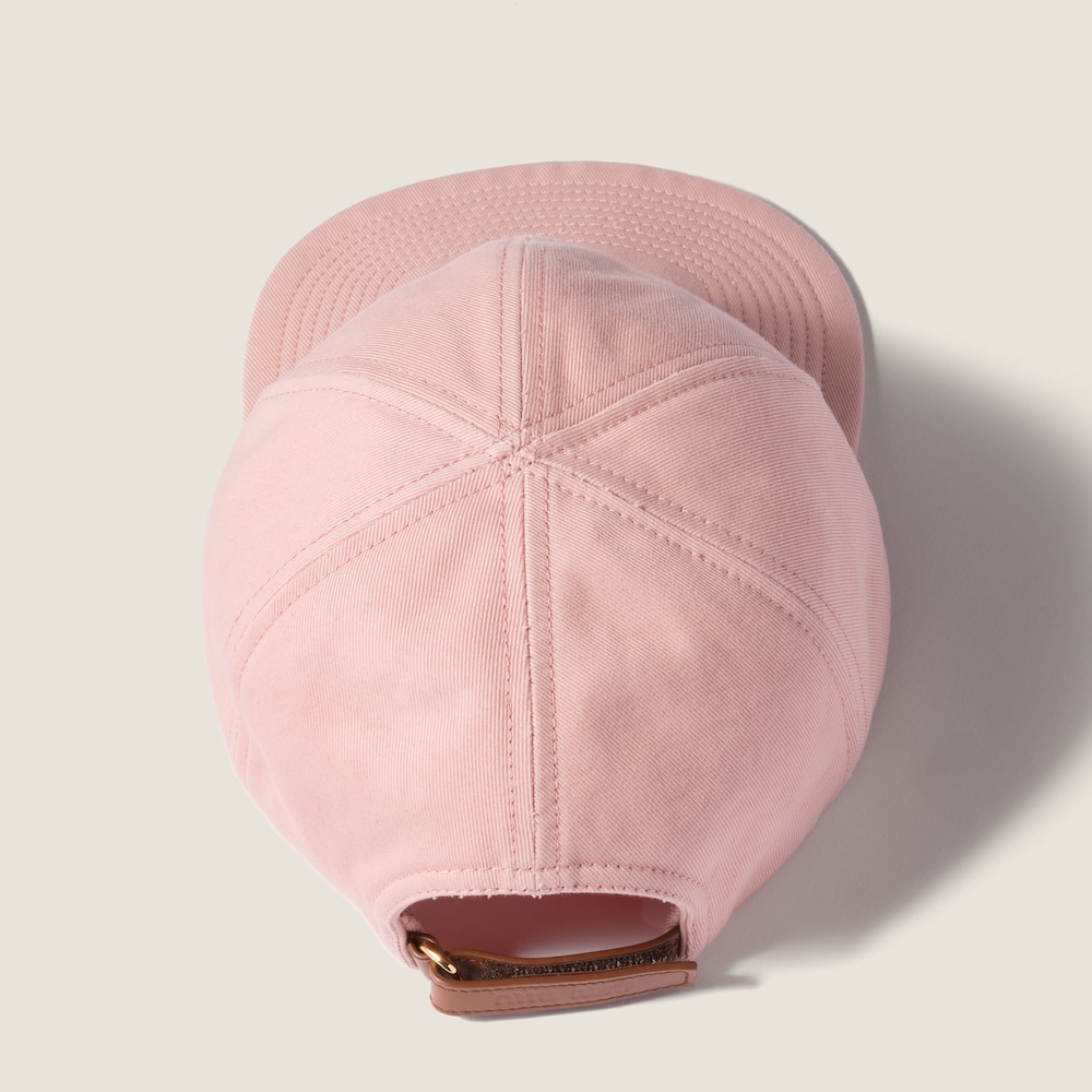 Miu Miu Drill baseball cap - Powder Pink