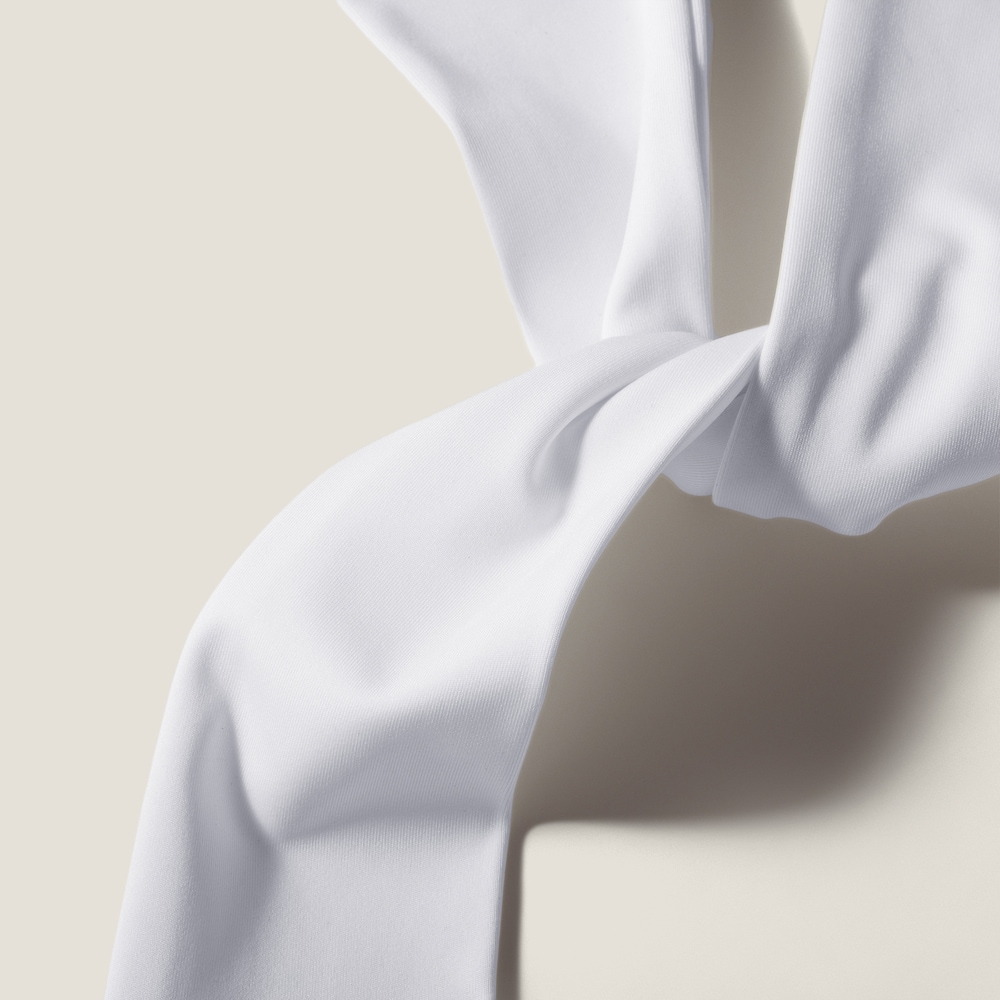 Miu Miu Stretch technical jersey band - White/Baltic Blue