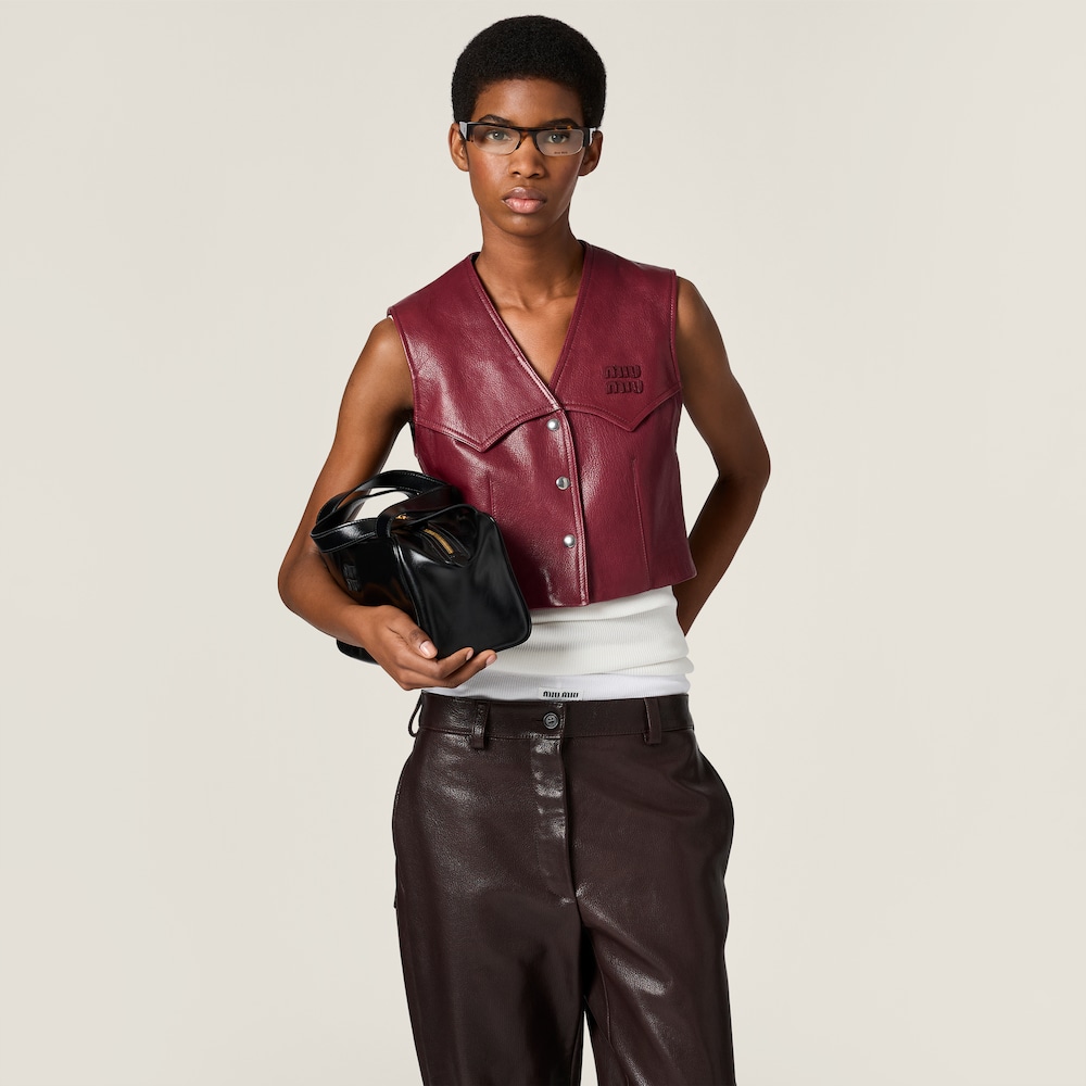 Miu Miu Leather vest Red Currant