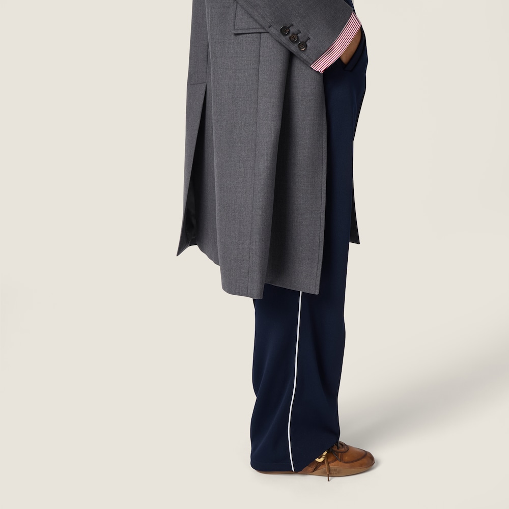 Miu Miu Technical jersey pants Navy