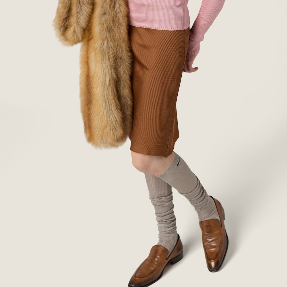 Miu Miu Silk mid-length skirts Copper