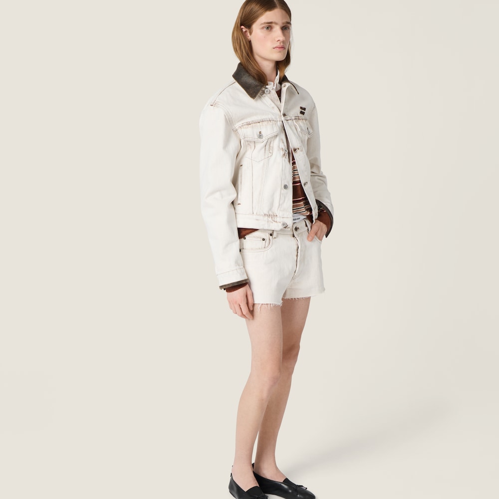 Miu Miu Denim shorts White