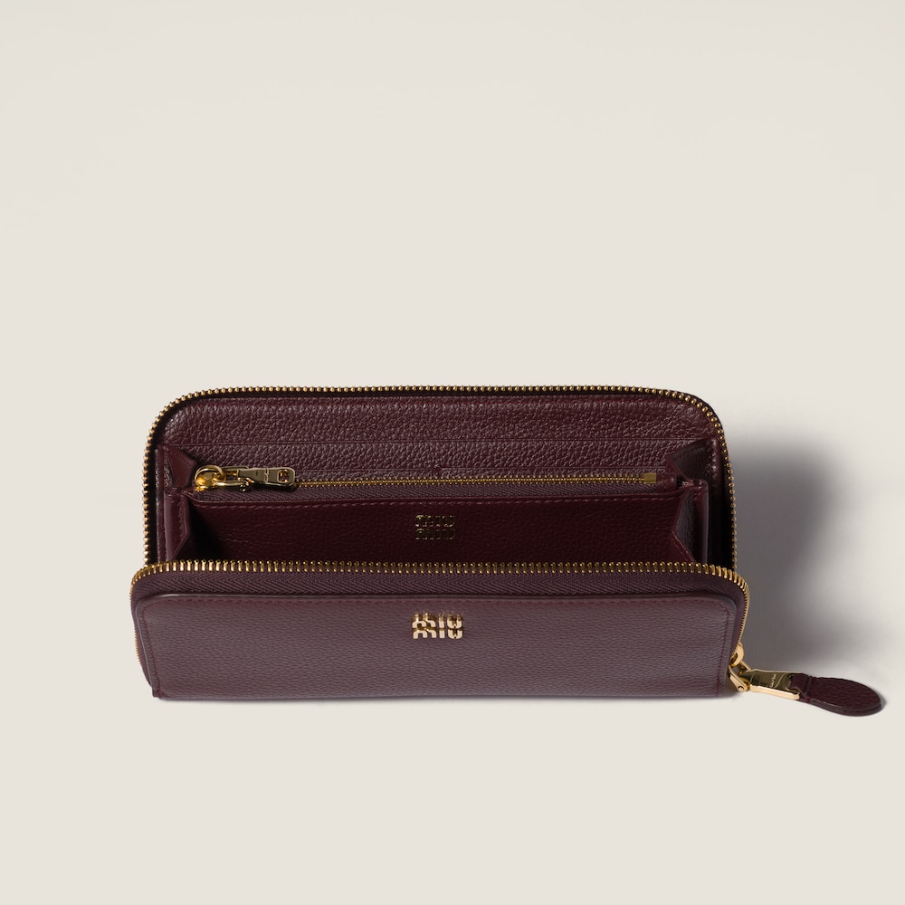 Miu Miu Large leather wallet Burgundy