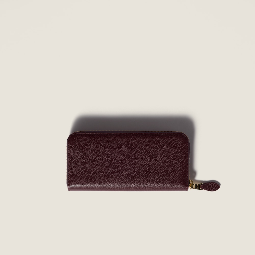 Miu Miu Large leather wallet Burgundy